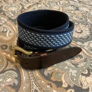 Like New Vineyard Vines Whale Canvas Club Belt Sz 42 Worn 1x